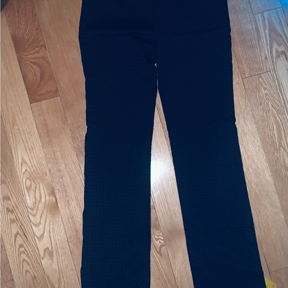 Navy Blue minimalist patterned stretch dress pants